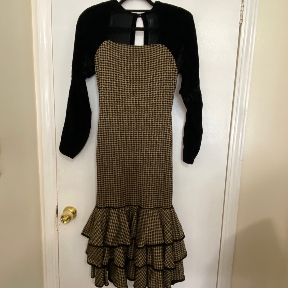 Vintage Gerald Franklin Black + Gold Dress